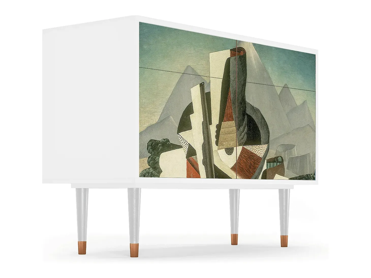 Aparador - 115x85x48 cm - BS4 - The Cubist Paintings , Blanco