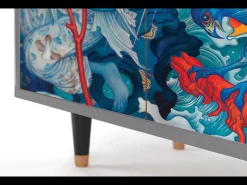 Aparador - 94x96x48 cm - BS3 - The Girl - James Jean, Gris
