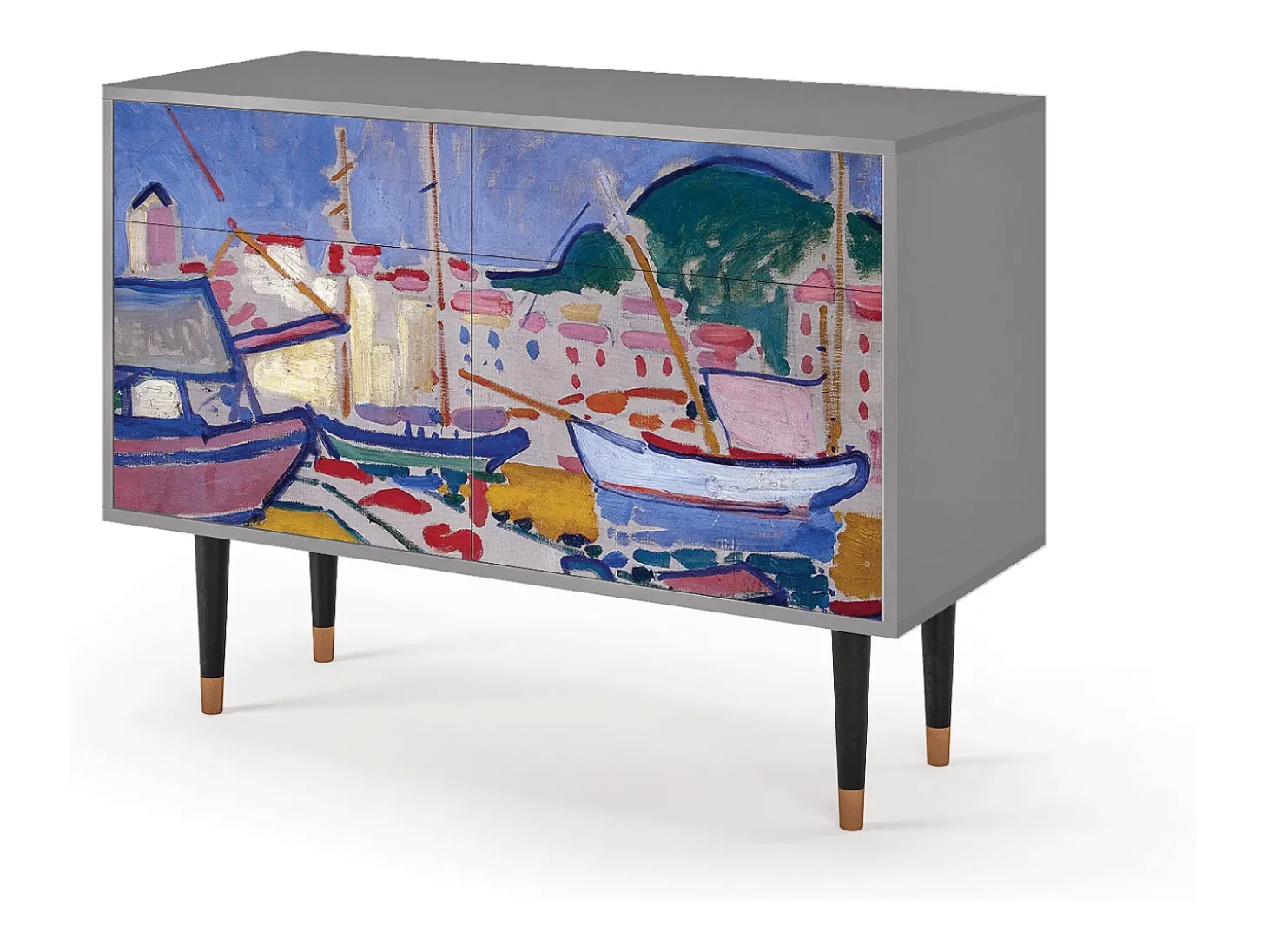 Aparador - 115x85x48 cm - BS4 - The Port of Collioure , Gris