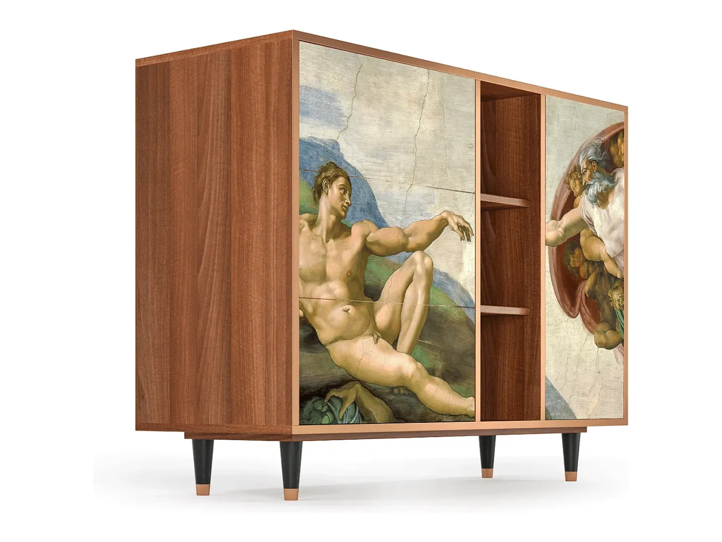 Aparador - 125x98x48 cm - BS2 - The Creation of Adam, Nogal