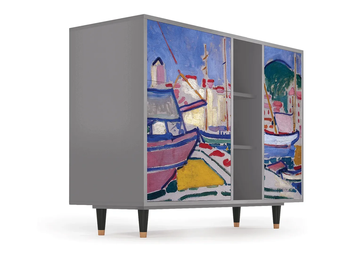 Aparador - 125x98x48 cm - BS2 - The Port of Collioure , Gris