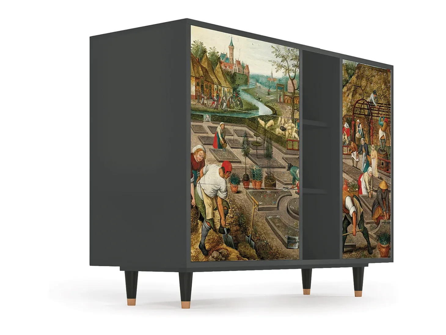 Aparador - 125x98x48 cm - BS2 - The Younger - Spring, Antracita