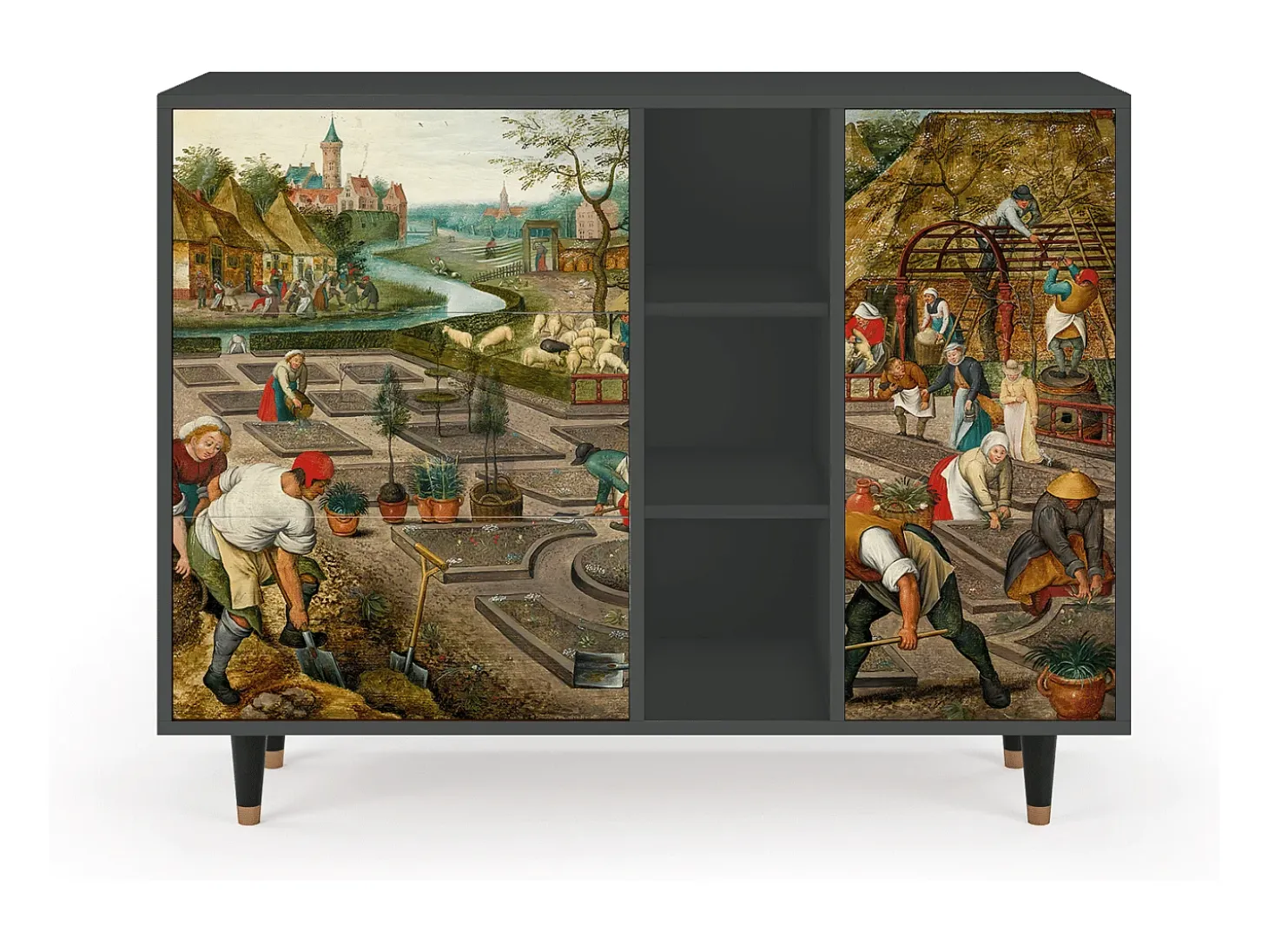 Aparador - 125x98x48 cm - BS2 - The Younger - Spring, Antracita