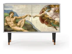 Aparador - 115x85x48 cm - BS4 - The Creation of Adam, Gris