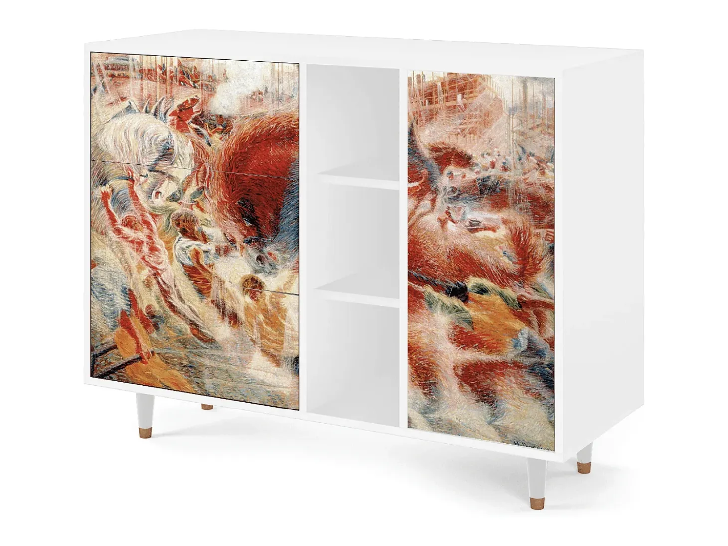 Aparador - 125x98x48 cm - BS2 - The City Rises, Blanco