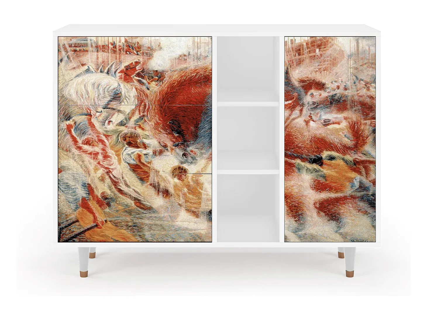Aparador - 125x98x48 cm - BS2 - The City Rises, Blanco