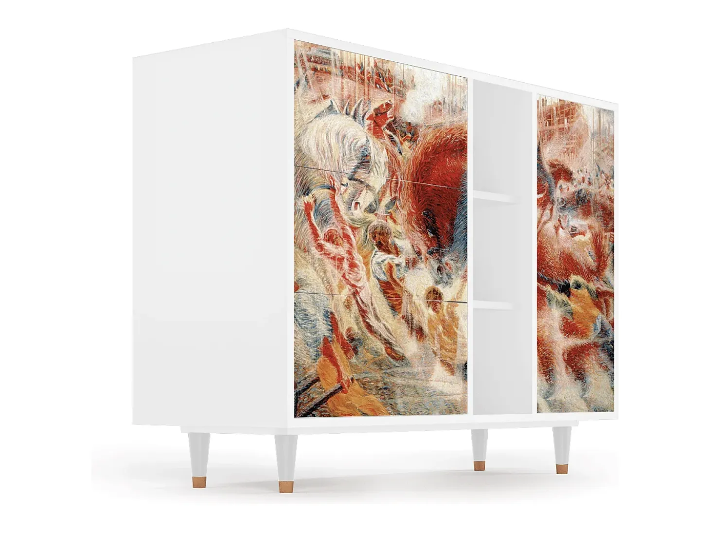 Aparador - 125x98x48 cm - BS2 - The City Rises, Blanco
