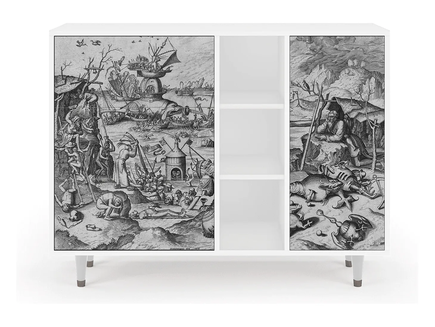 Aparador - 125x98x48 cm - BS2 - The Temptation, Blanco