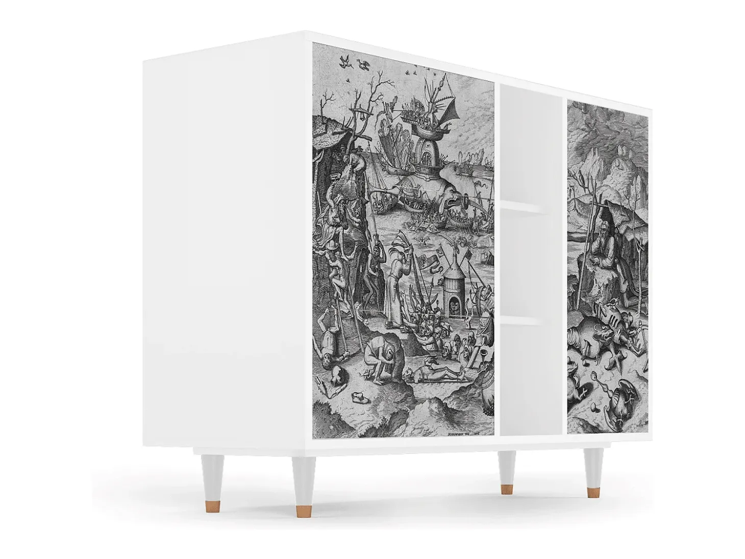 Aparador - 125x98x48 cm - BS2 - The Temptation, Blanco