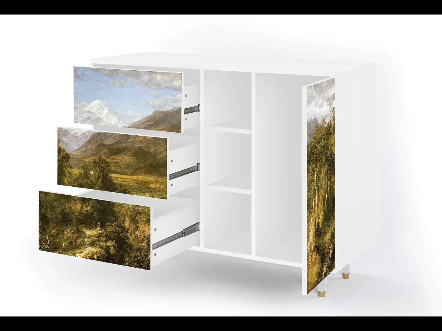 Aparador - 125x98x48 cm - BS2 - The Heart of the Andes , Blanco