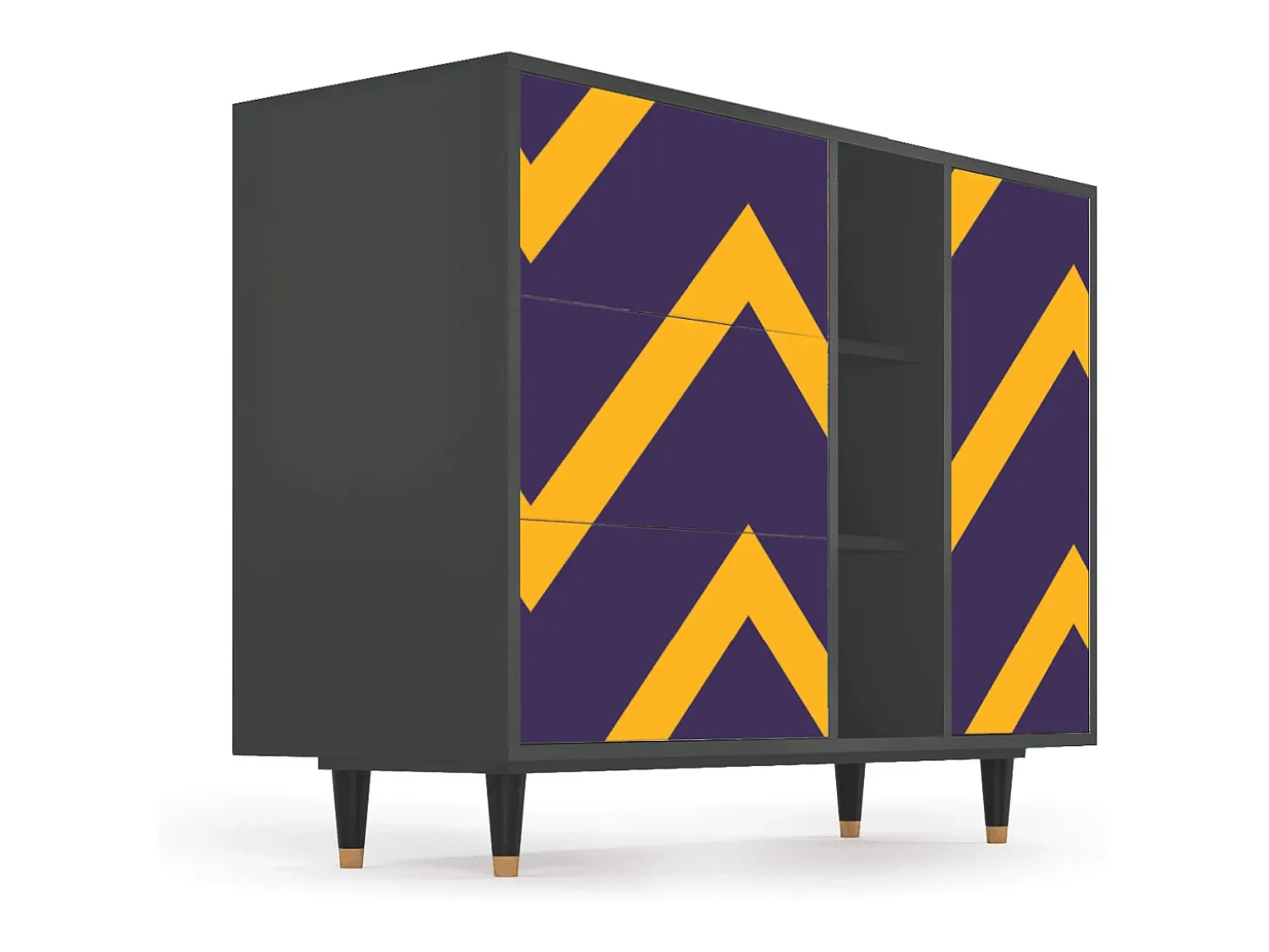 Aparador - 125x98x48 cm - BS2 - The Brightest Way, Antracita