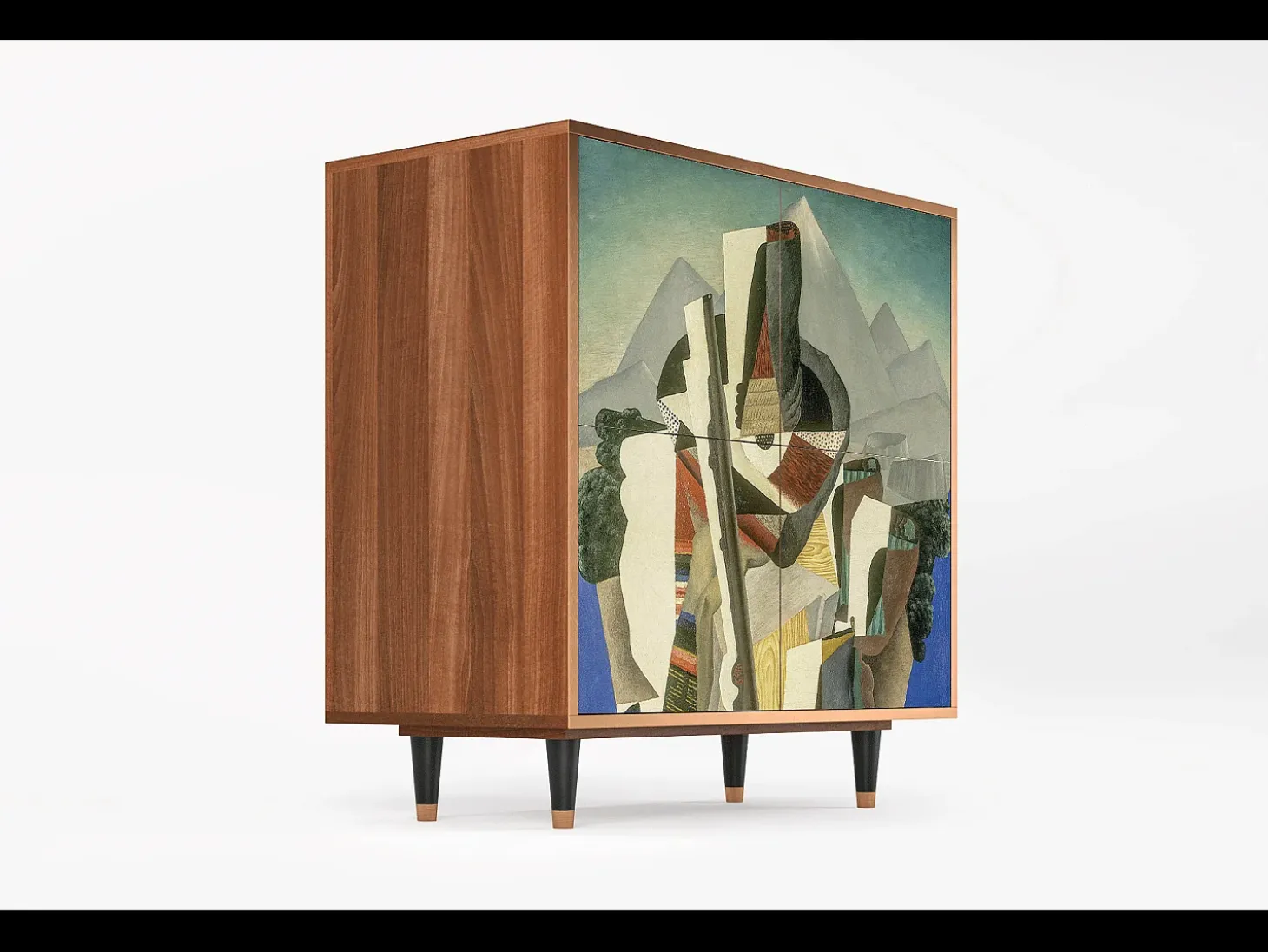 Aparador - 94x96x48 cm - BS3 - The Cubist Paintings , Nogal