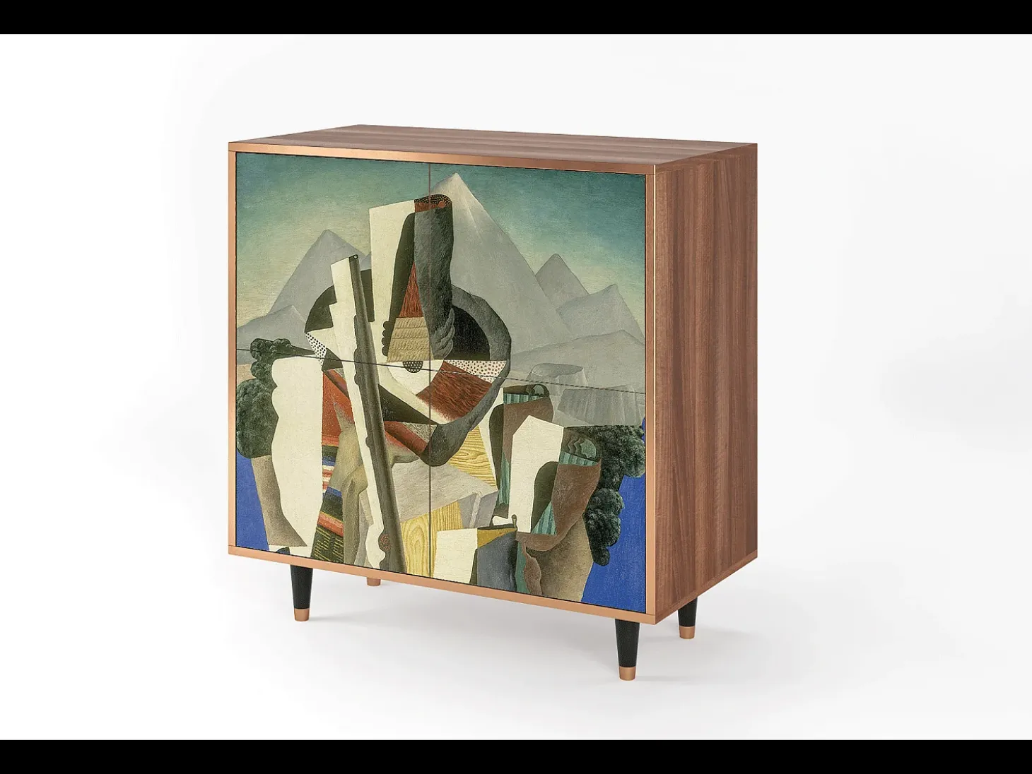 Aparador - 94x96x48 cm - BS3 - The Cubist Paintings , Nogal