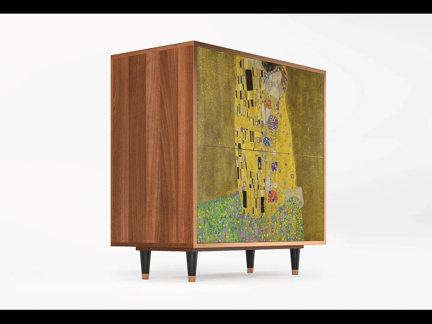 Aparador - 94x96x48 cm - BS3 - The Kiss by Klimt , Nogal