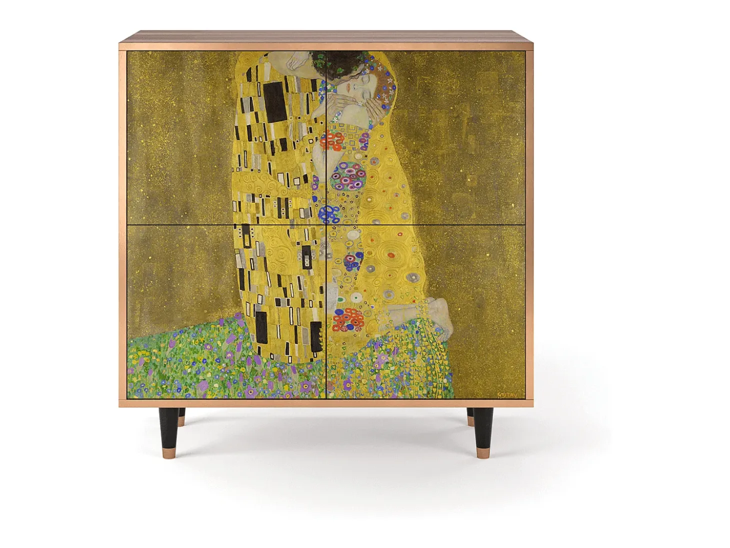 Aparador - 94x96x48 cm - BS3 - The Kiss by Klimt , Nogal