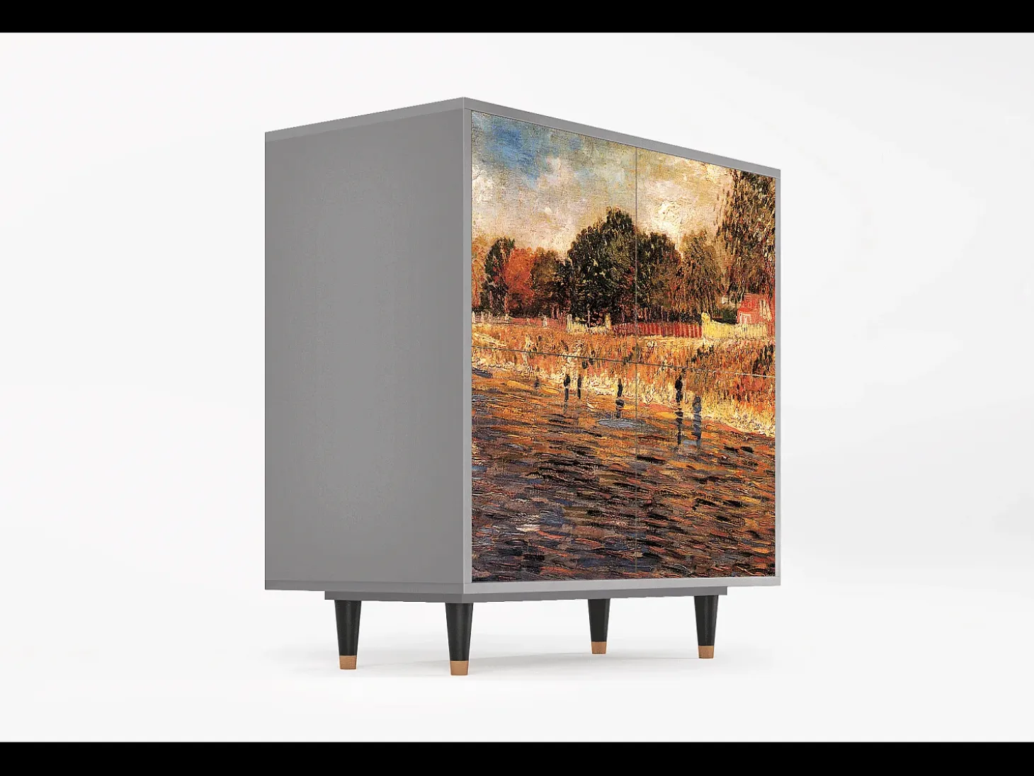 Aparador - 94x96x48 cm - BS3 - The Banks, Gris