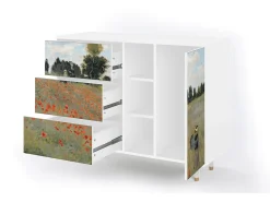 Aparador - 125x98x48 cm - BS2 - The Poppy Field , Blanco