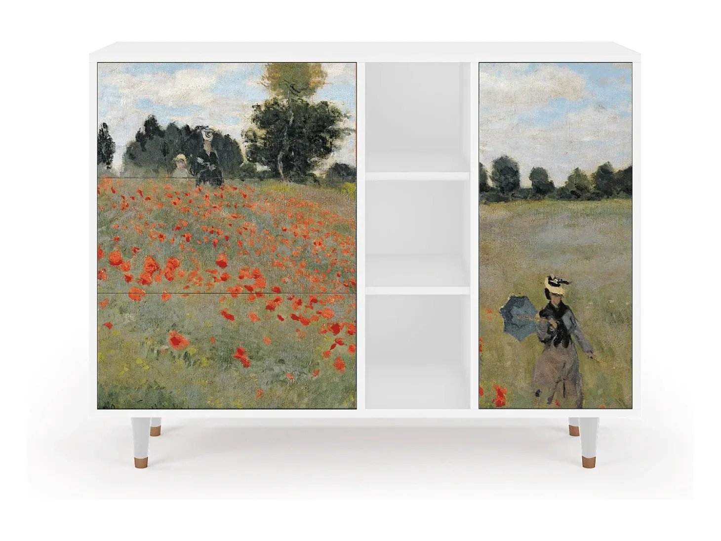 Aparador - 125x98x48 cm - BS2 - The Poppy Field , Blanco