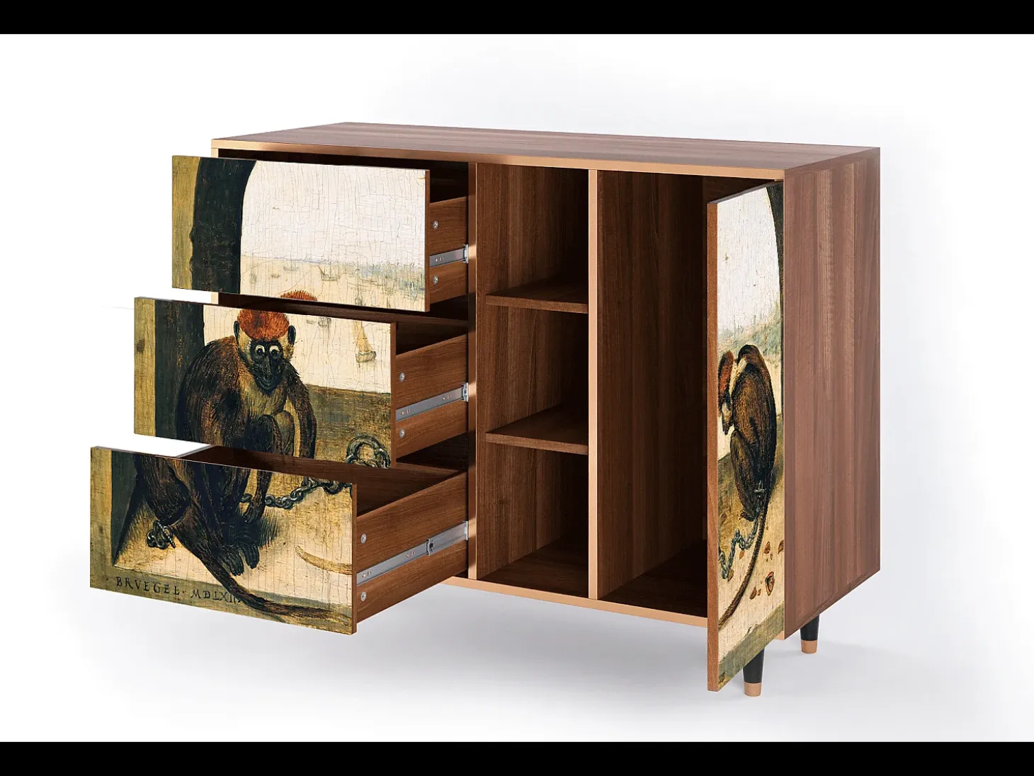 Aparador - 125x98x48 cm - BS2 - Two Monkeys, Nogal
