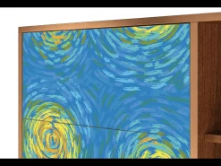 Aparador - 125x98x48 cm - BS2 - Van Gogh Lights, Nogal