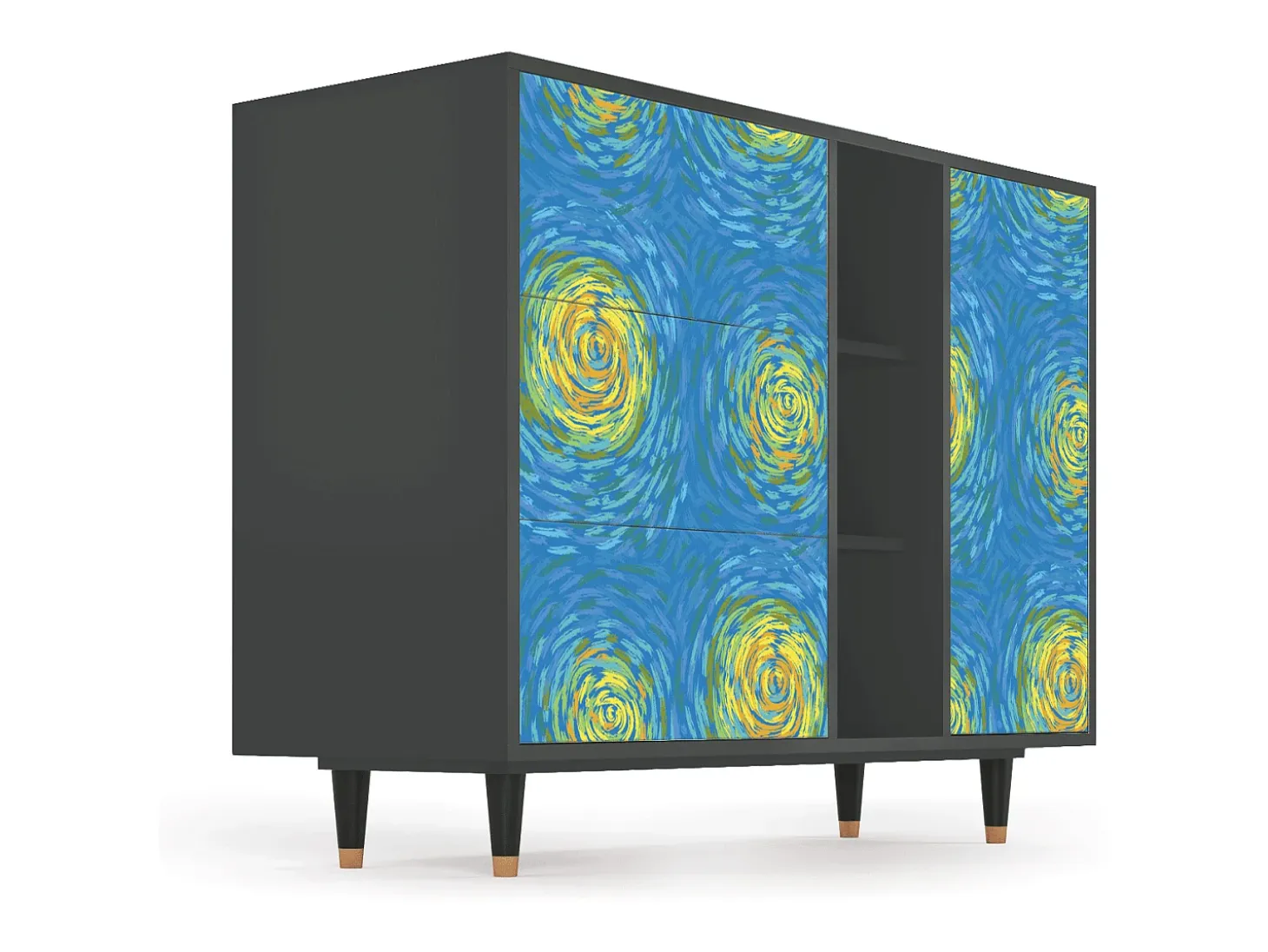 Aparador - 125x98x48 cm - BS2 - Van Gogh Lights, Antracita