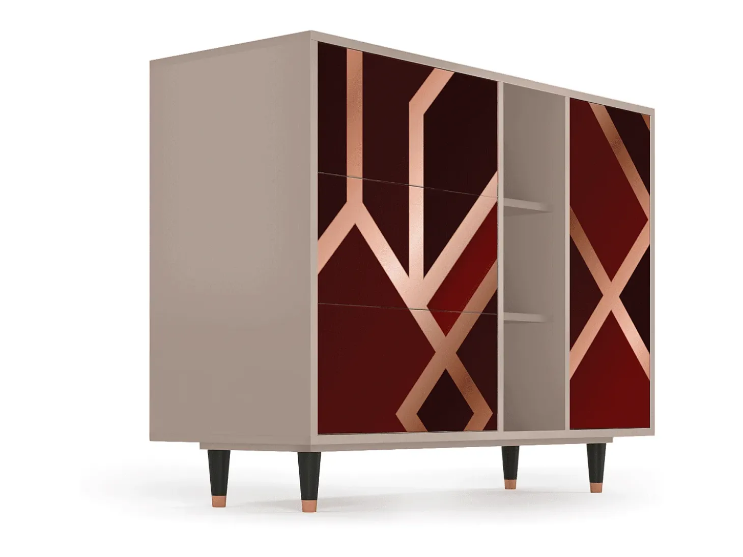 Aparador - 125x98x48 cm - BS2 - Velvet 1920's, Latte