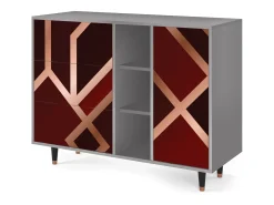 Aparador - 125x98x48 cm - BS2 - Velvet 1920's, Gris