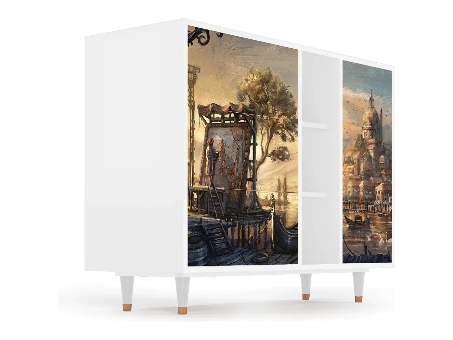 Aparador - 125x98x48 cm - BS2 - Venice, Blanco