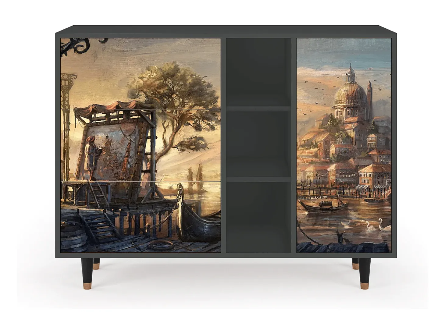 Aparador - 125x98x48 cm - BS2 - Venice, Antracita