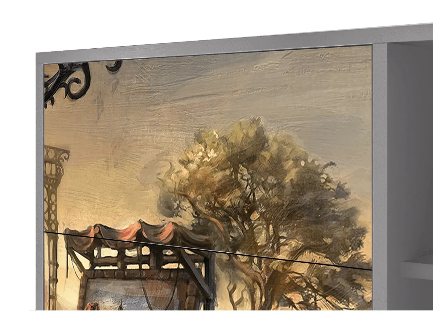 Aparador - 125x98x48 cm - BS2 - Venice, Gris