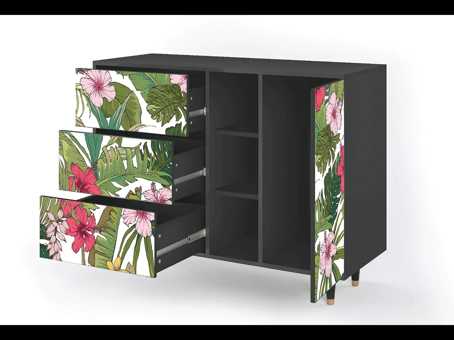 Aparador - 125x98x48 cm - BS2 - Verdant Tropics, Antracita