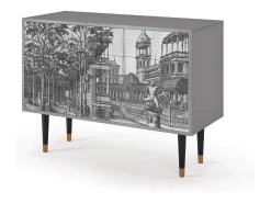 Aparador - 115x85x48 cm - BS4 - View of the Piazza, Gris