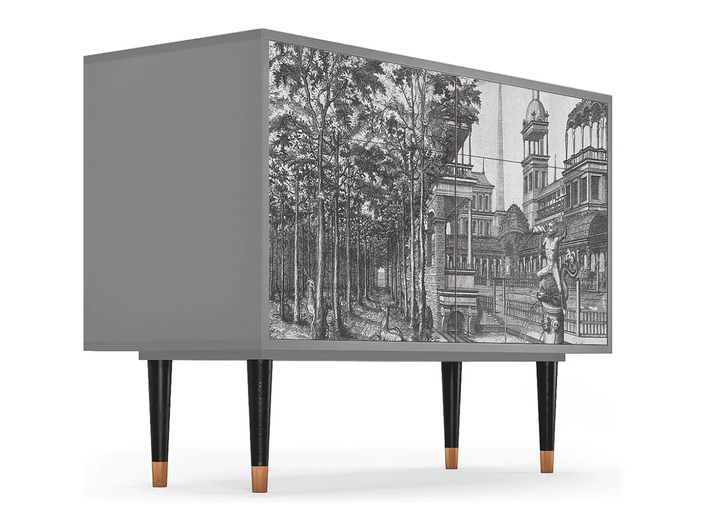 Aparador - 115x85x48 cm - BS4 - View of the Piazza, Gris