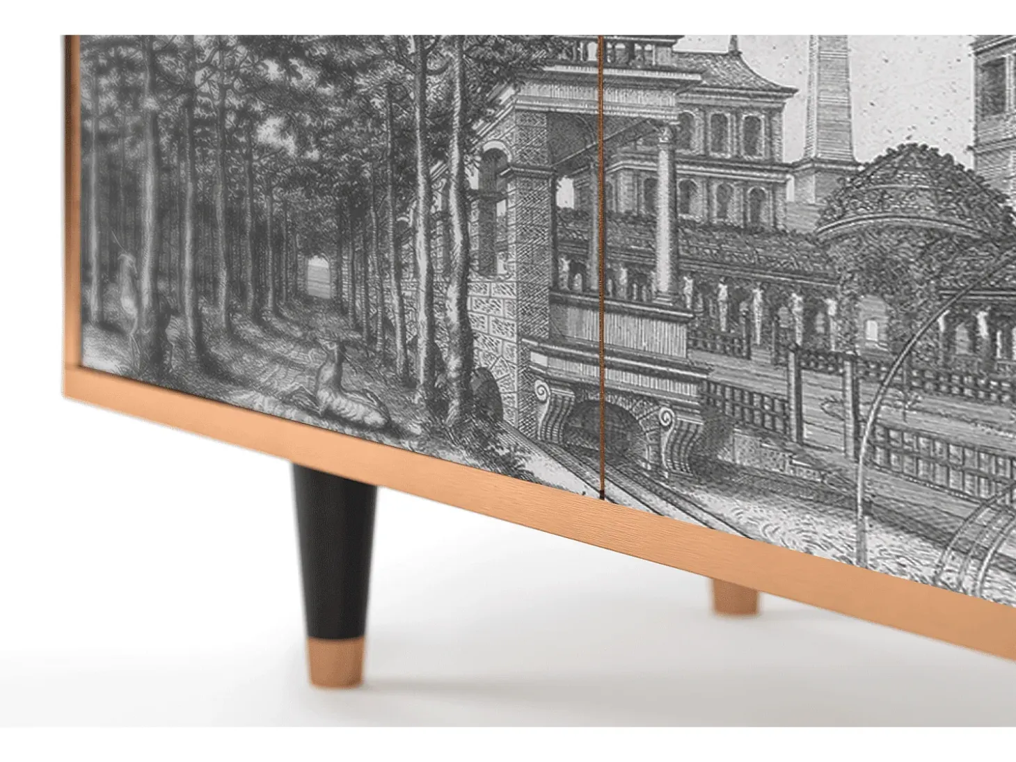 Aparador - 94x96x48 cm - BS3 - View of the Piazza, Nogal