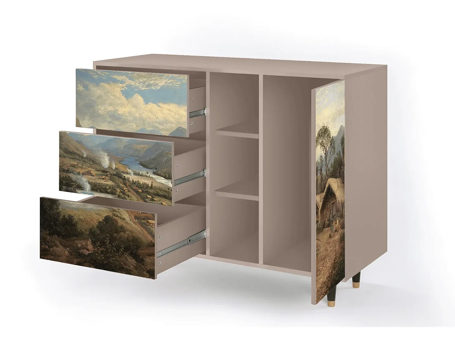 Aparador - 125x98x48 cm - BS2 - View Across the Plains , Latte