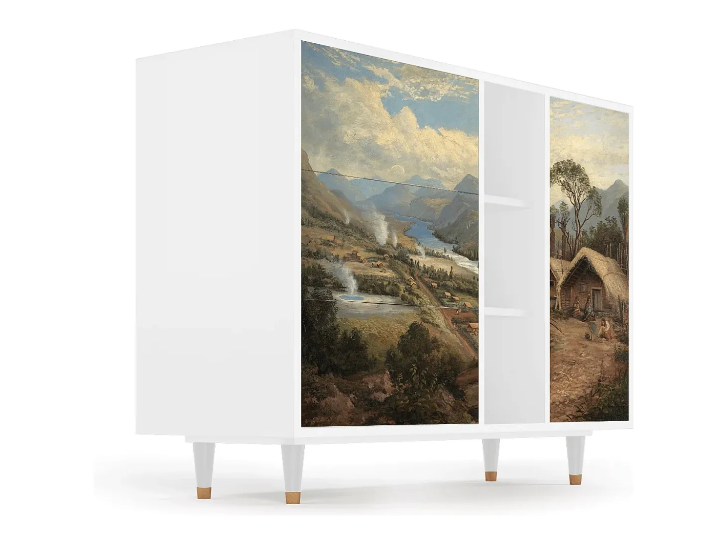 Aparador - 125x98x48 cm - BS2 - View Across the Plains , Blanco