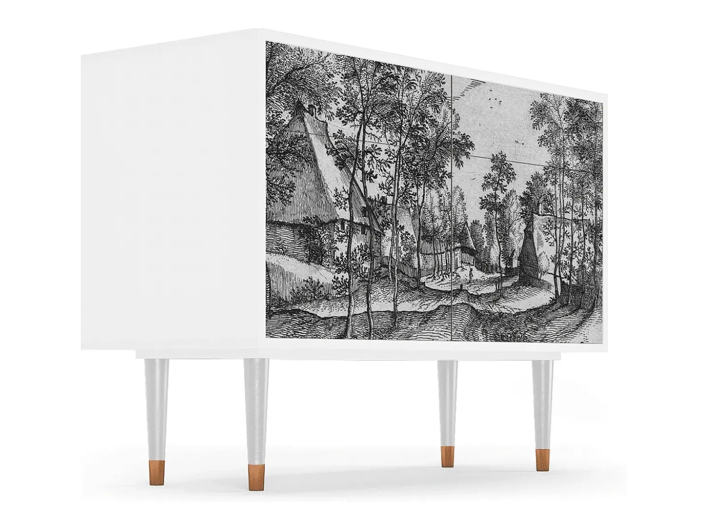 Aparador - 115x85x48 cm - BS4 - Village Road, Blanco