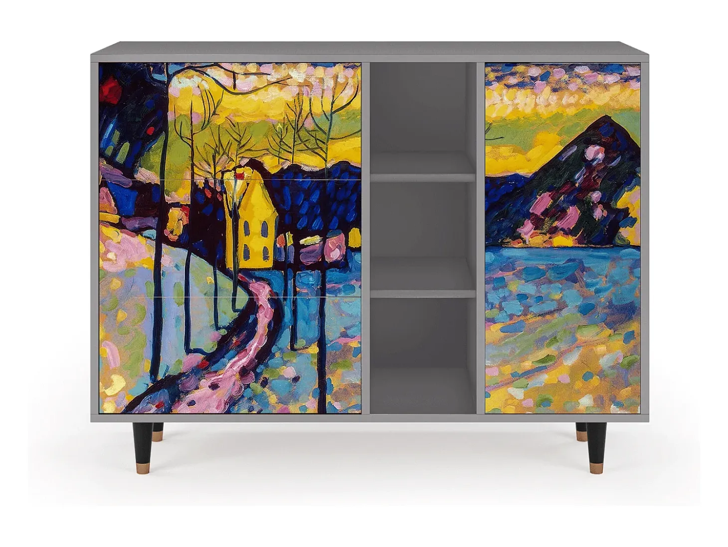 Aparador - 125x98x48 cm - BS2 - Winter Landscape, Gris