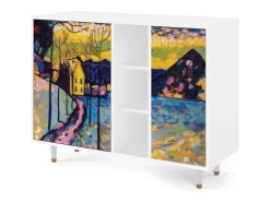 Aparador - 125x98x48 cm - BS2 - Winter Landscape, Blanco