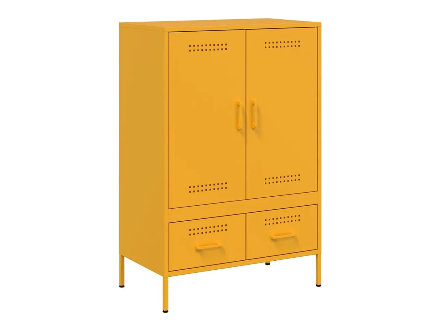 Aparador acero amarillo mostaza 68x39x101,5 cm