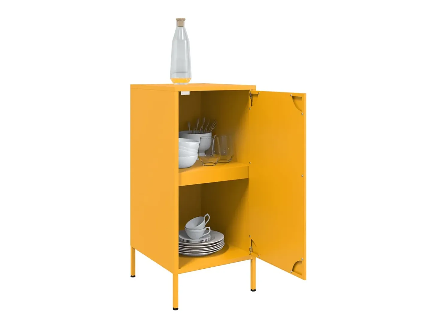Aparador acero amarillo mostaza 36x39x79 cm