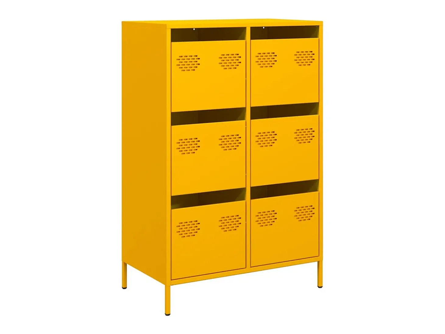 Aparador acero amarillo mostaza 68x39x101,5 cm