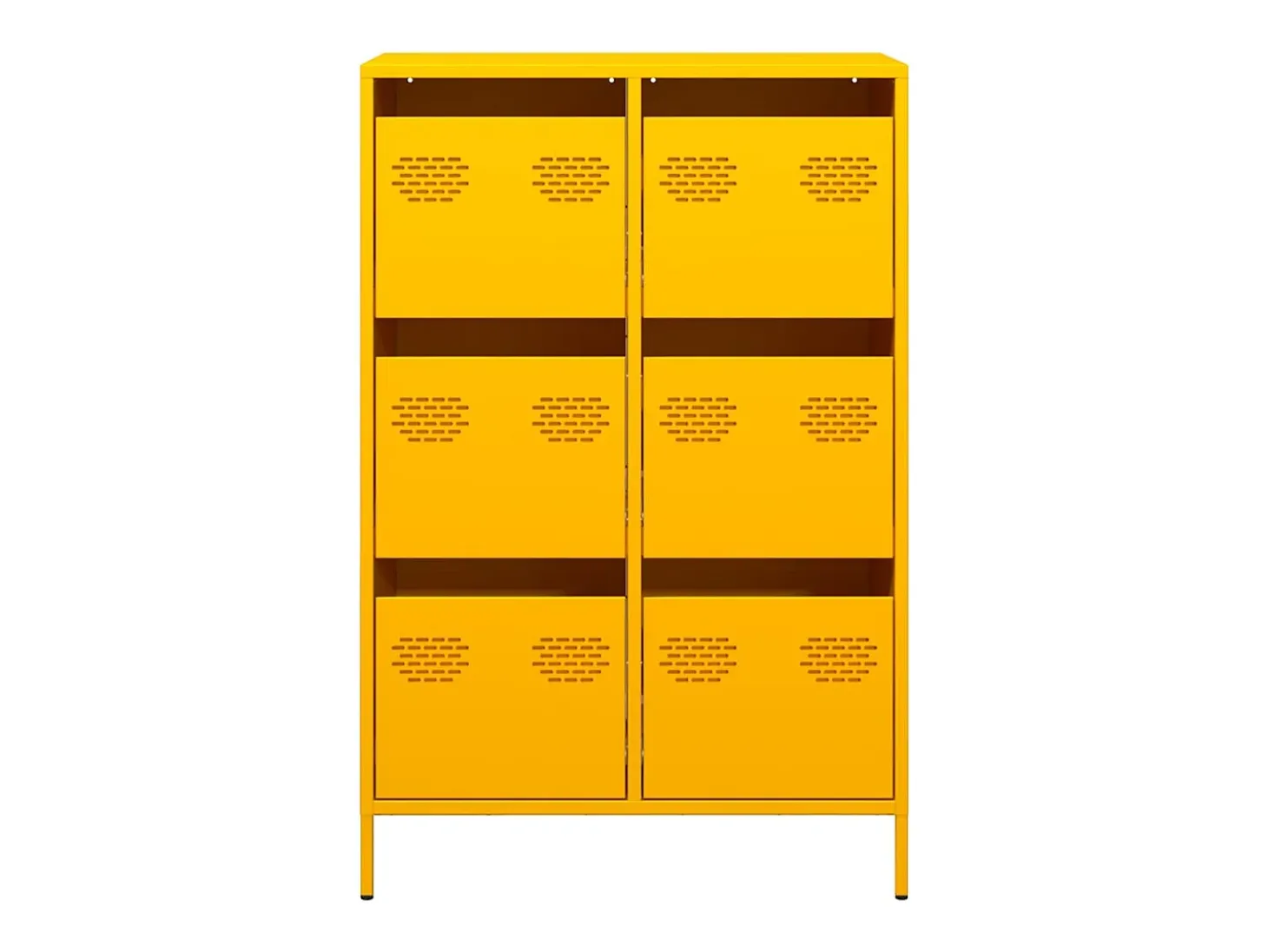 Aparador acero amarillo mostaza 68x39x101,5 cm