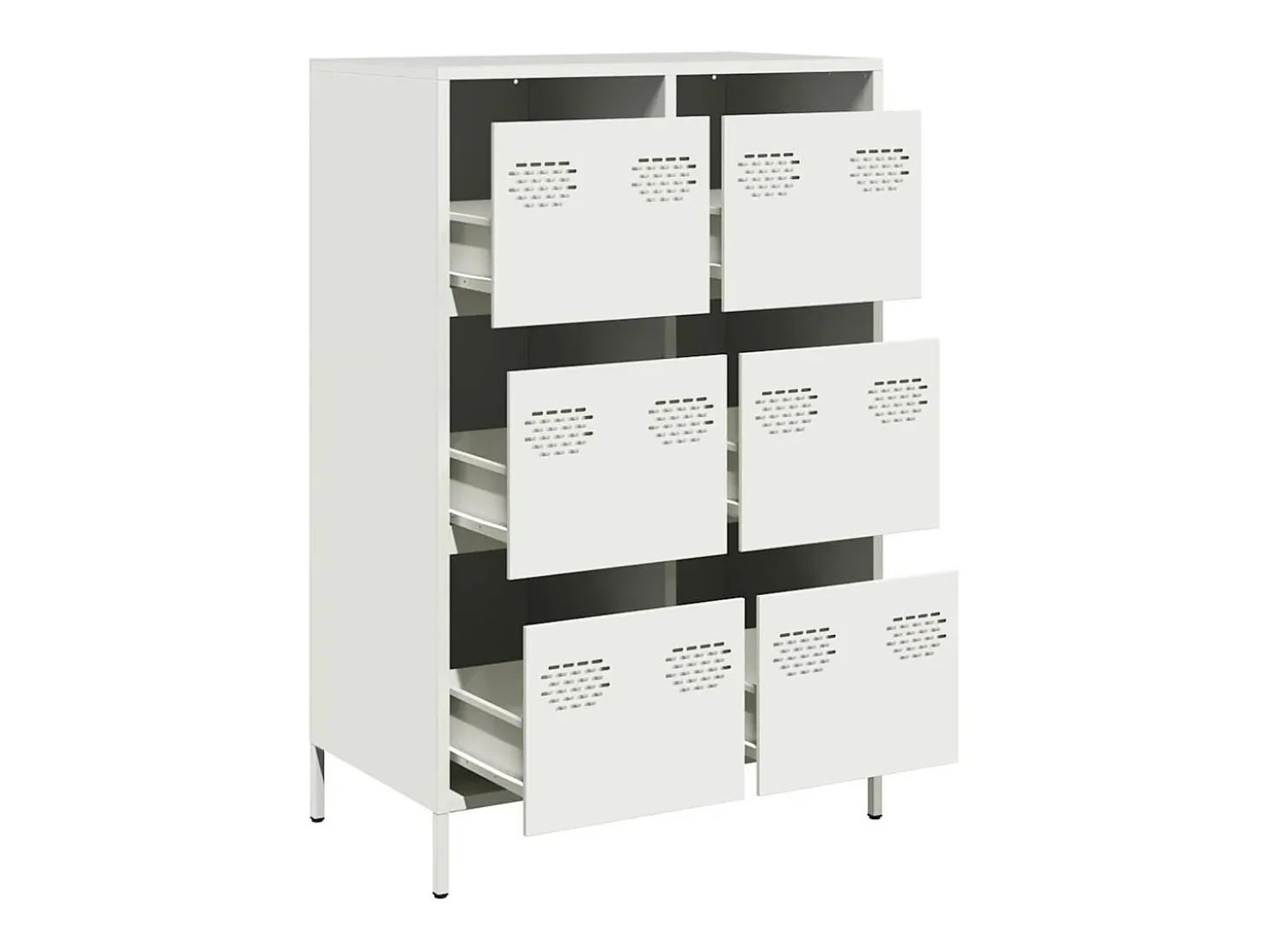 Aparador acero blanco 68x39x101,5 cm