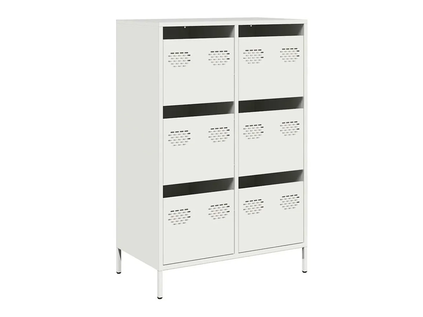 Aparador acero blanco 68x39x101,5 cm