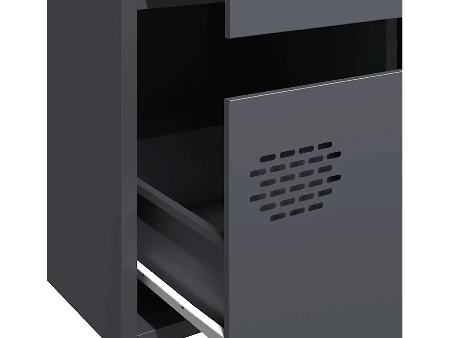 Aparador acero gris antracita 68x39x101,5 cm