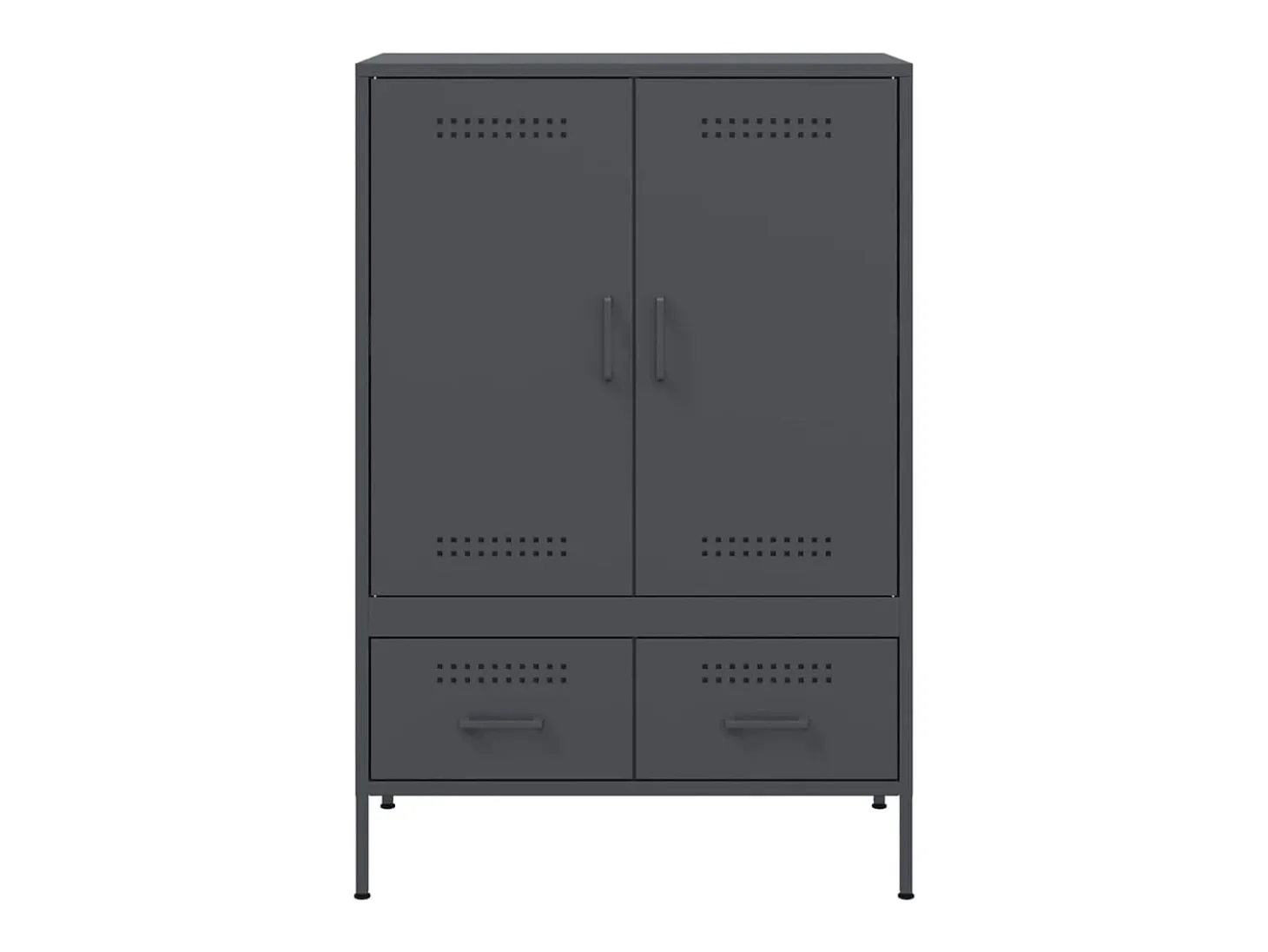 Aparador acero gris antracita 68x39x101,5 cm