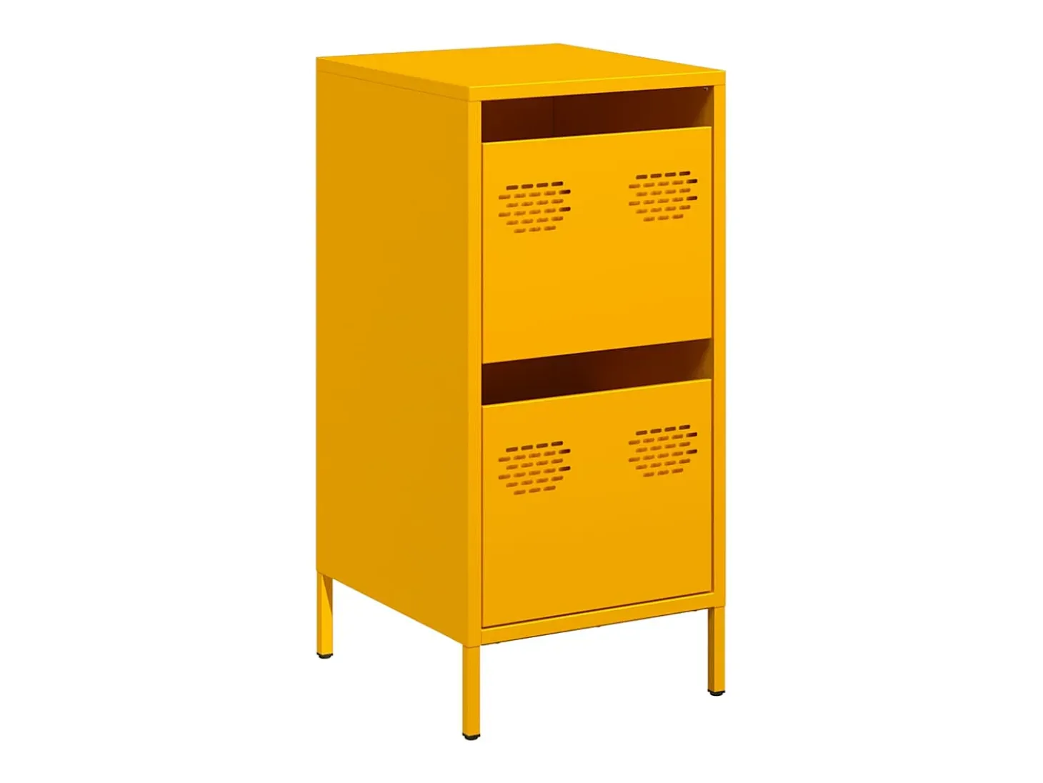 Aparador acero laminado en frío amarillo mostaza 35x39x73,5 cm
