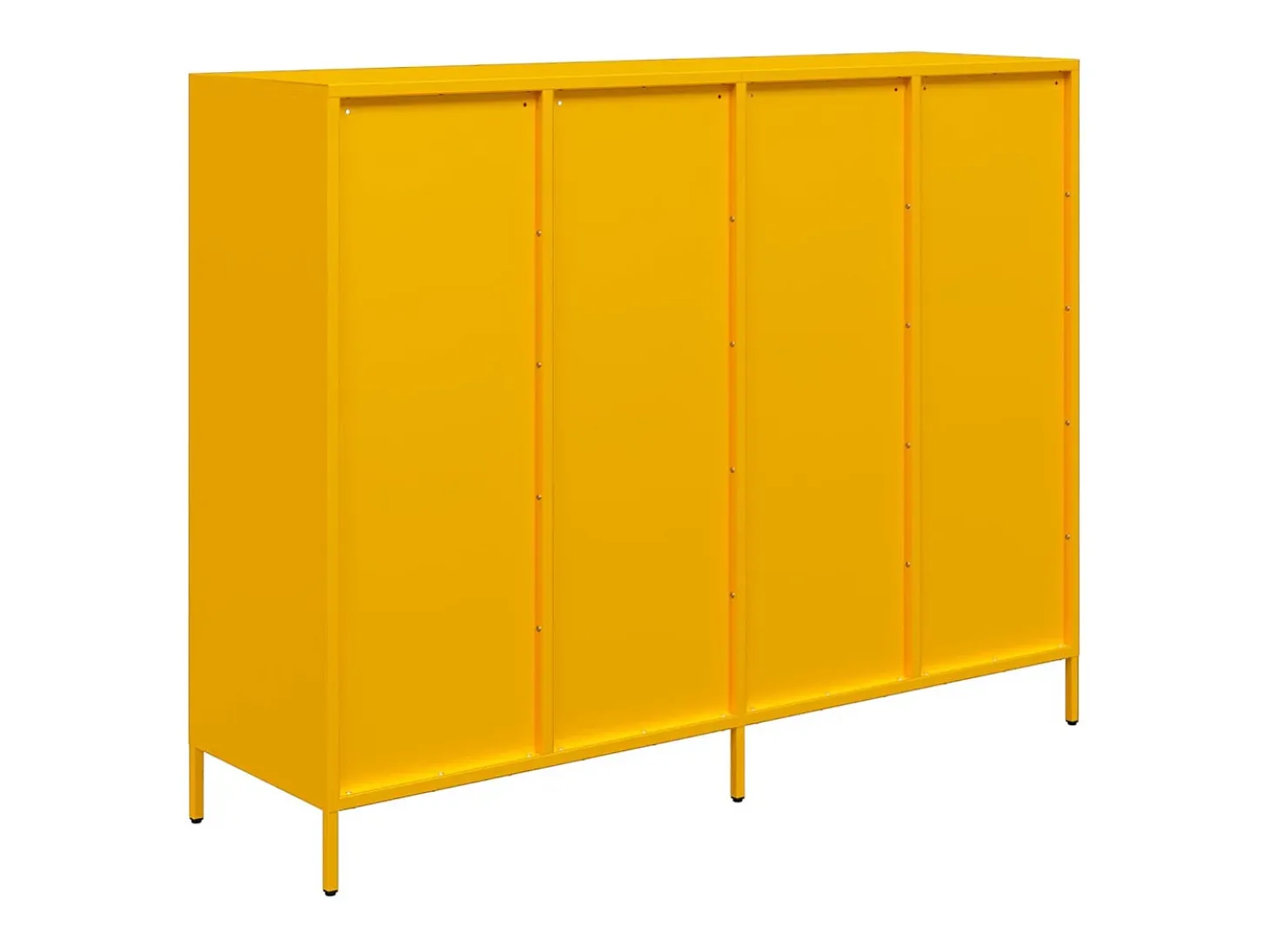 Aparador acero laminado en frío amarillo mostaza 135x39x103,5cm