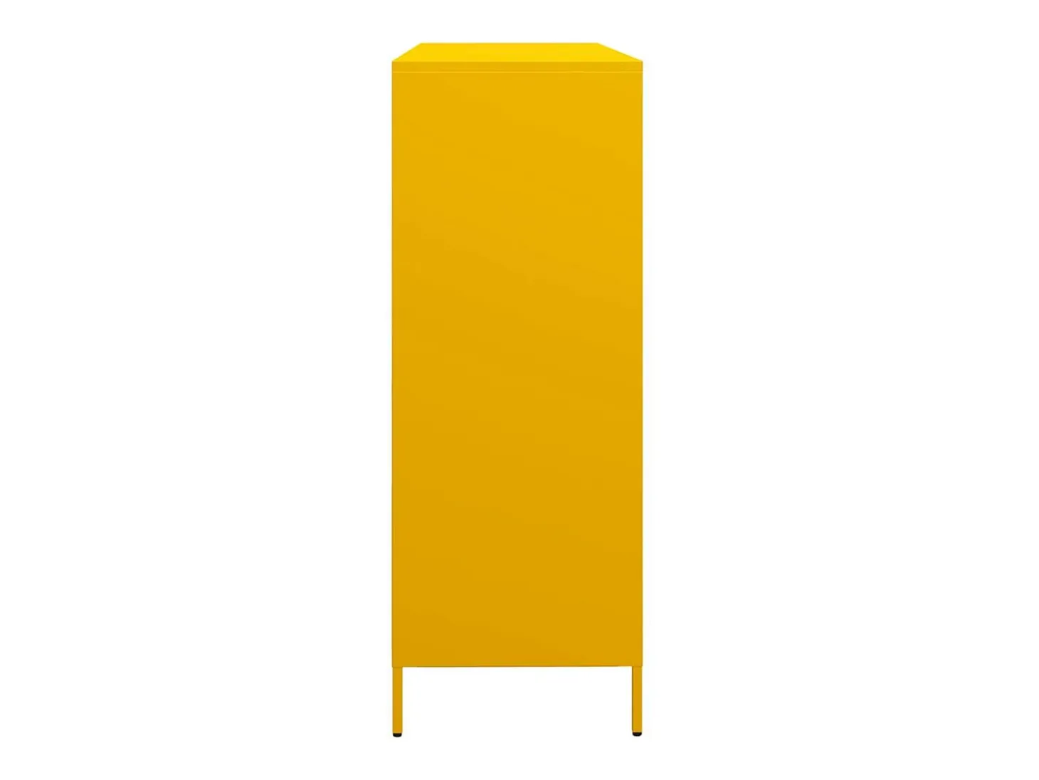Aparador acero laminado en frío amarillo mostaza 135x39x103,5cm